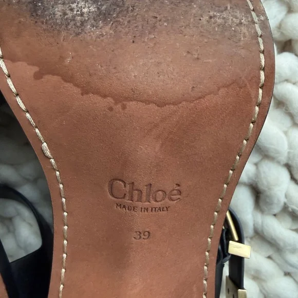 Chloé Women's Rebecca Ankle Strap Slingback Buckled High Heel Sandals - Picture 7 of 11